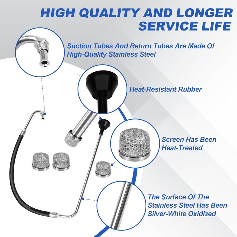 Elyaspedy 2025 New Stainless Steel Suction Hose and Reflux Line Sets,Complimentary 2 Filter,Compatible With Graco 695 795 3900 1095 1595 5900 7900 Airless Spraying Machine,Airless Paint Sprayer Accessories - Image 4